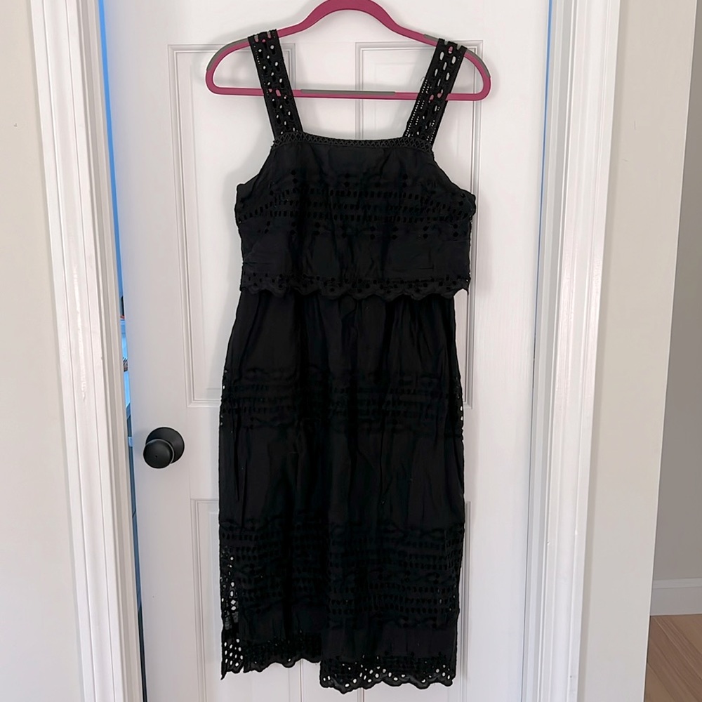 J.Crew Eyelet Dress - Black - Size 4 - VGUC - Picture 2 of 6
